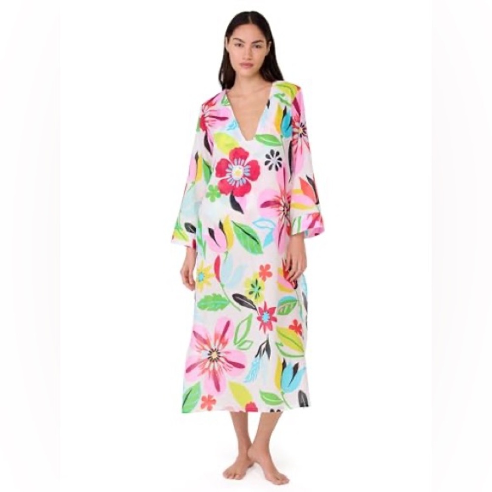 Kate Spade V-Neck Maxi Cover Up - Safari Floral